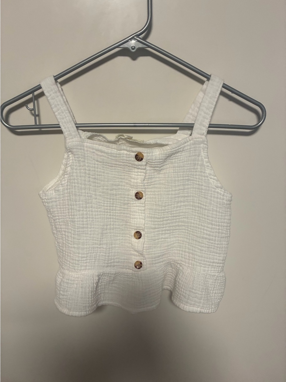 btween Super Soft Textured Tank Top w/Accent Button XL
